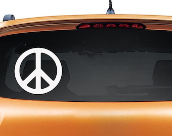 Pegatina de signo de paz Pegatina de paz Pegatina de coche Pegatina de paz Pegatina de paz Cartel de paz Arte Símbolo de paz Artículo hippie Regalo de amistad Blanco negro