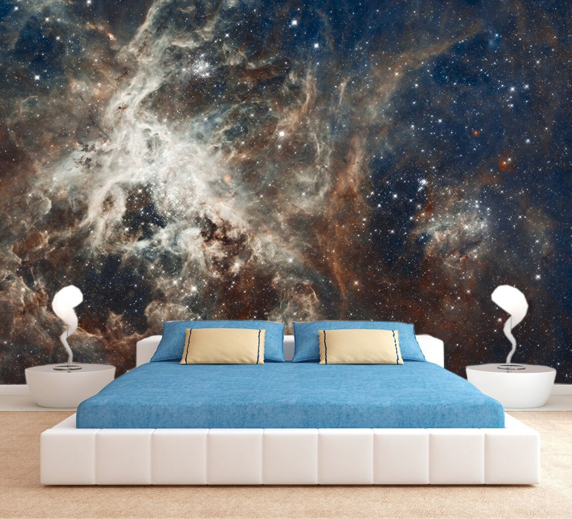 Galaxy Wallpaper Milky Way Print Peel and Stick Self Adhesive Modern ...