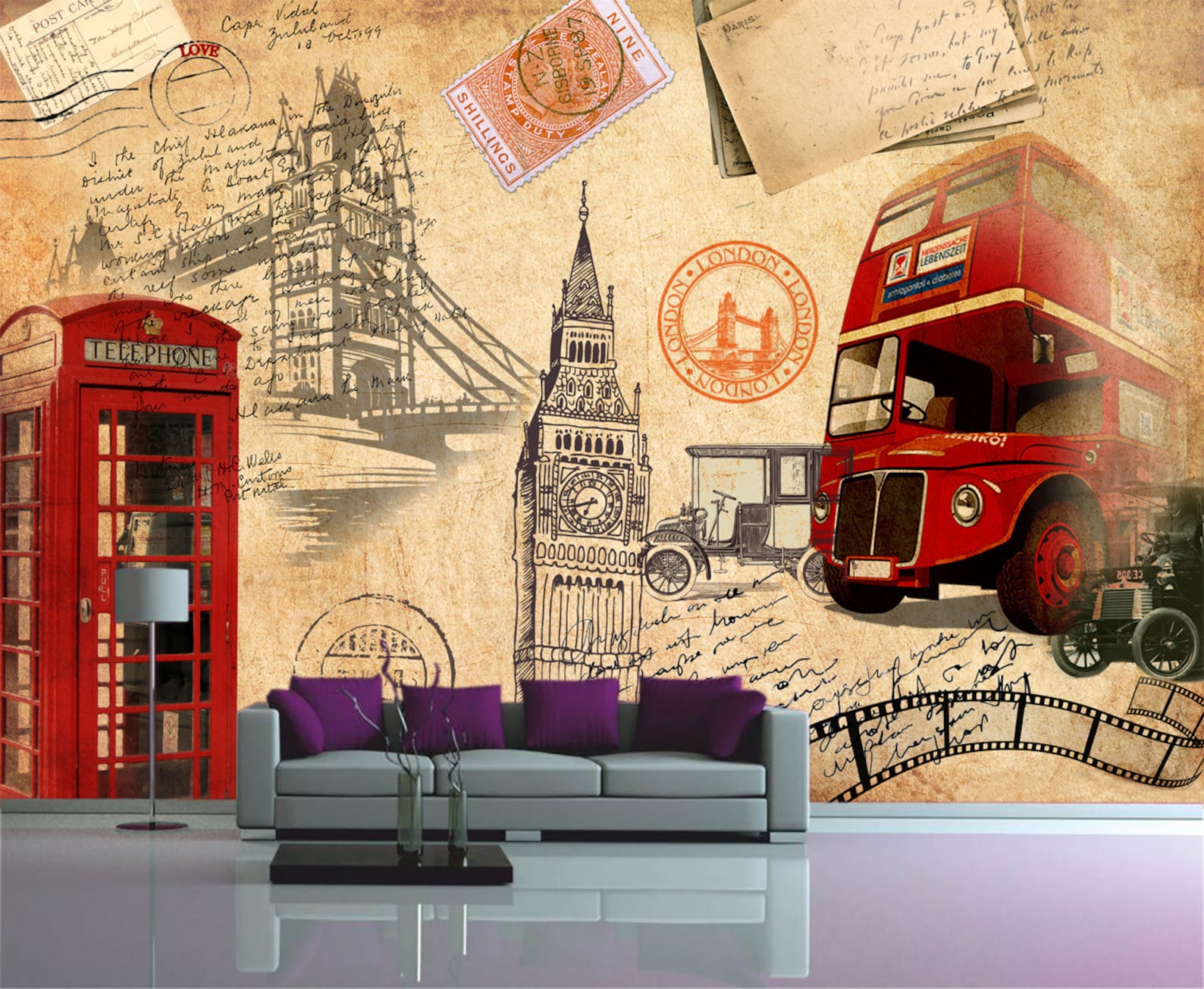London Wall Mural Tower Bridge Print Great Britain Mural Etsy