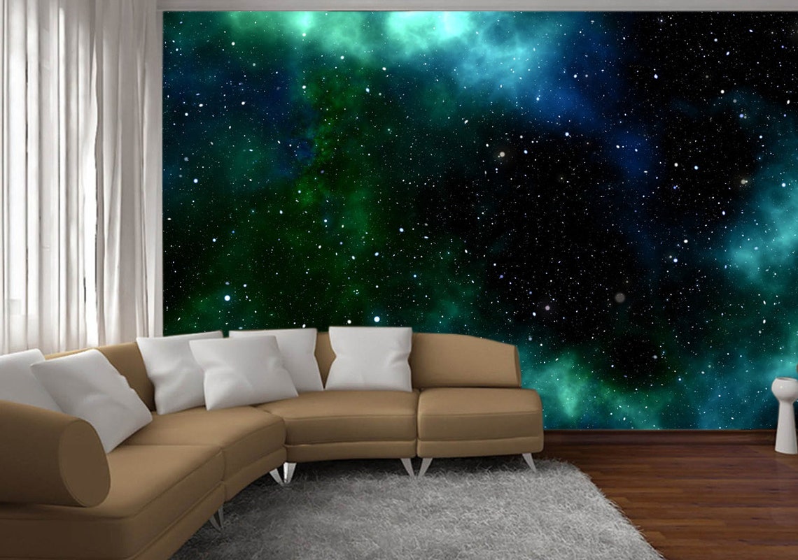 Starry Sky Wallpaper Galaxy Peel and Stick Self Adhesive Blue Nursery ...