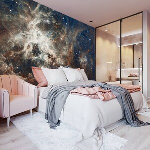 Galaxy Wallpaper Milky Way Print Peel and Stick Self Adhesive Modern ...