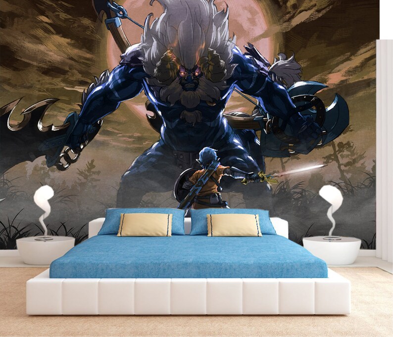 Legend of Zelda Wallpaper Hyrule Map Print Breath of the Wild Peel and