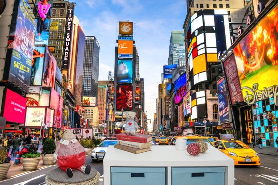 New York Mural Self-adhesive Art Cab Wall Print Room Wallpaper