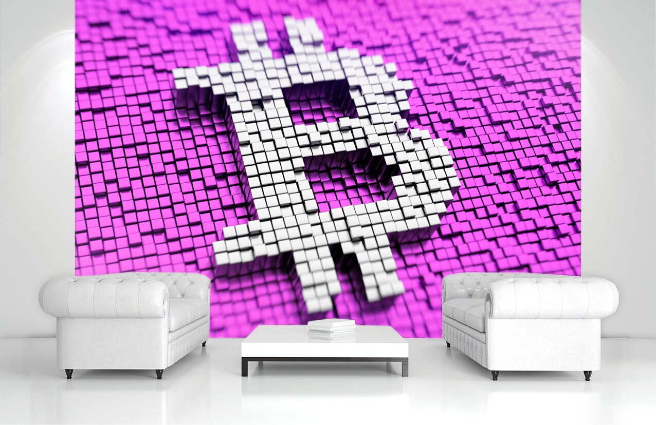 Bitcoin behang Cryptocurrency muur kunst Exchange muurschildering Financiën  kantoor print Handelaar cadeau Getextureerde Peel Stick Tijdelijke sticker  Zelfklevend - Etsy Nederland