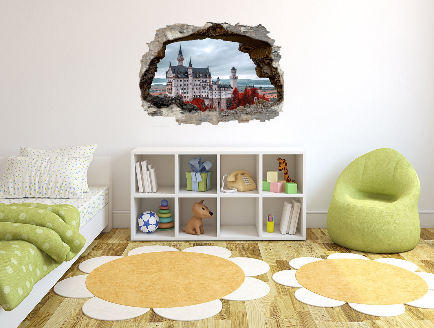 Neuschwanstein Decal Monuments Sticker Architecture Print Travel Wall ...