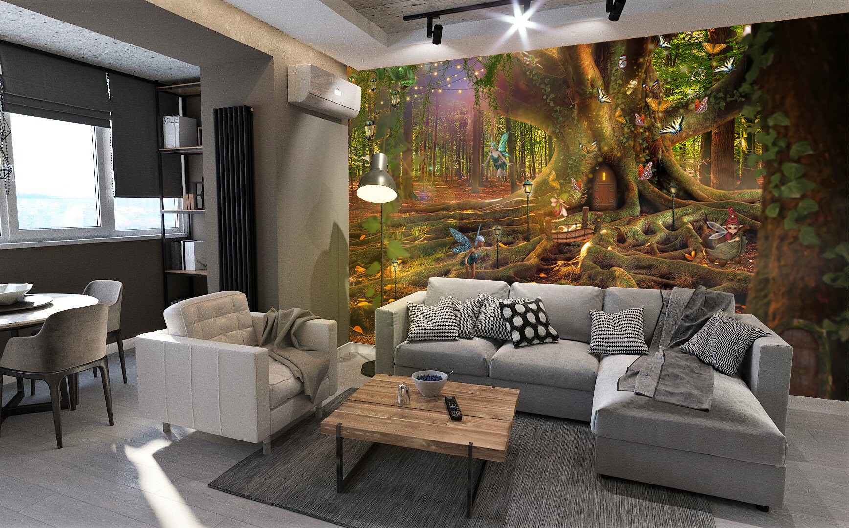 5D TV Background Wallpaper Solid Color Nordic Art Black And White Feather Wallpaper Video Wall Living Room Bedroom Sofa Mural-350cmx245cm