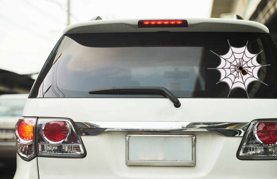 Spider Web Decal Spider Vehicle Decal Spider Sticker Halloween - Etsy