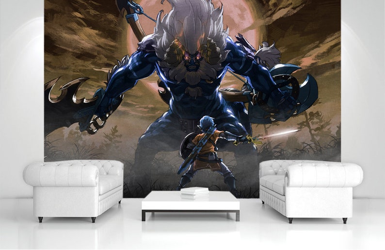 Legend of Zelda Wallpaper Hyrule Map Print Breath of the Wild Peel and