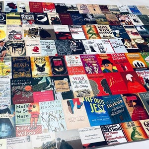 Books of world wallpaper Vintage literature mural antique wall art Famous writers decor living room print non woven art retro collection image 2