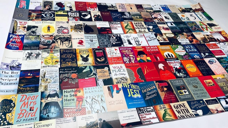 Books of world wallpaper Vintage literature mural antique wall art Famous writers decor living room print non woven art retro collection image 2