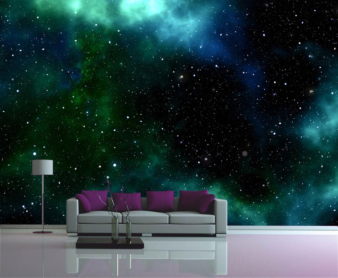 Starry Sky Wallpaper Galaxy Peel and Stick Self Adhesive Blue Nursery ...