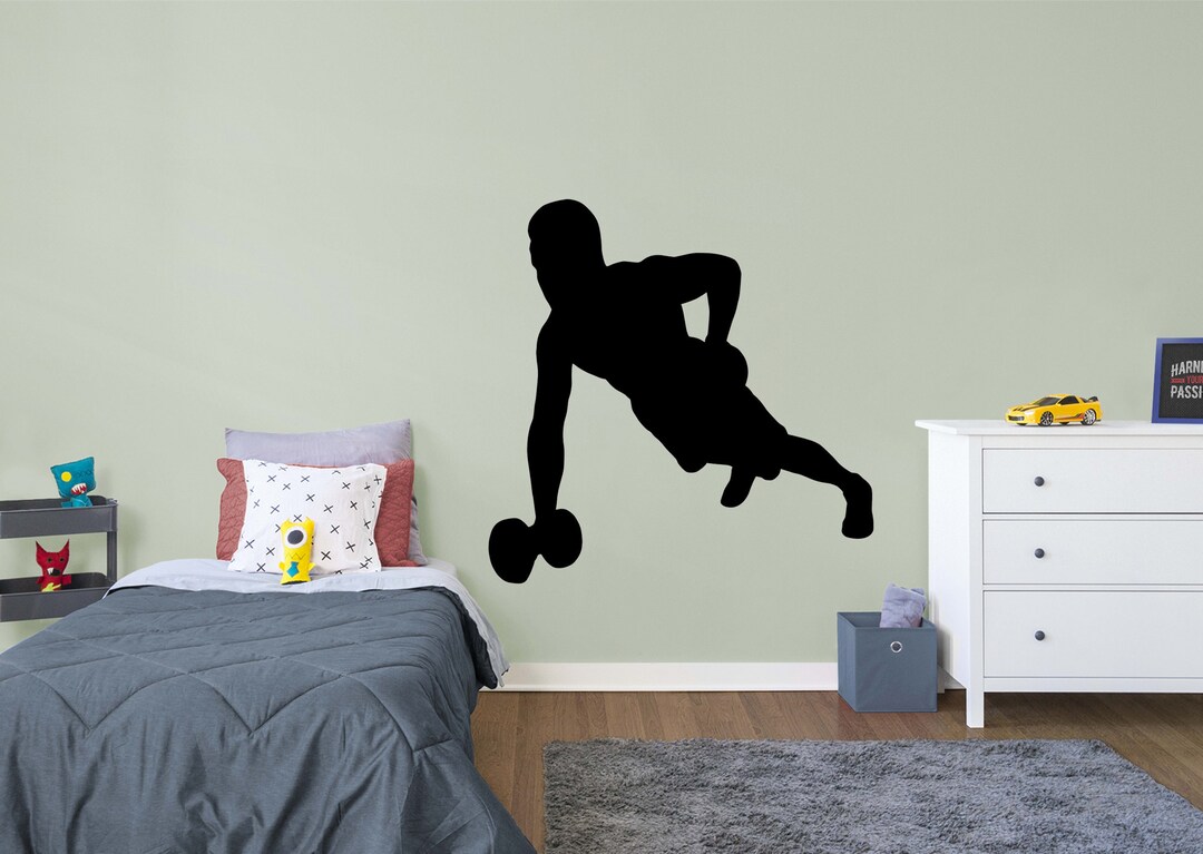 Gym Wall Decal Sport Print Gym Wall Sticker Motivational Wall Etsy