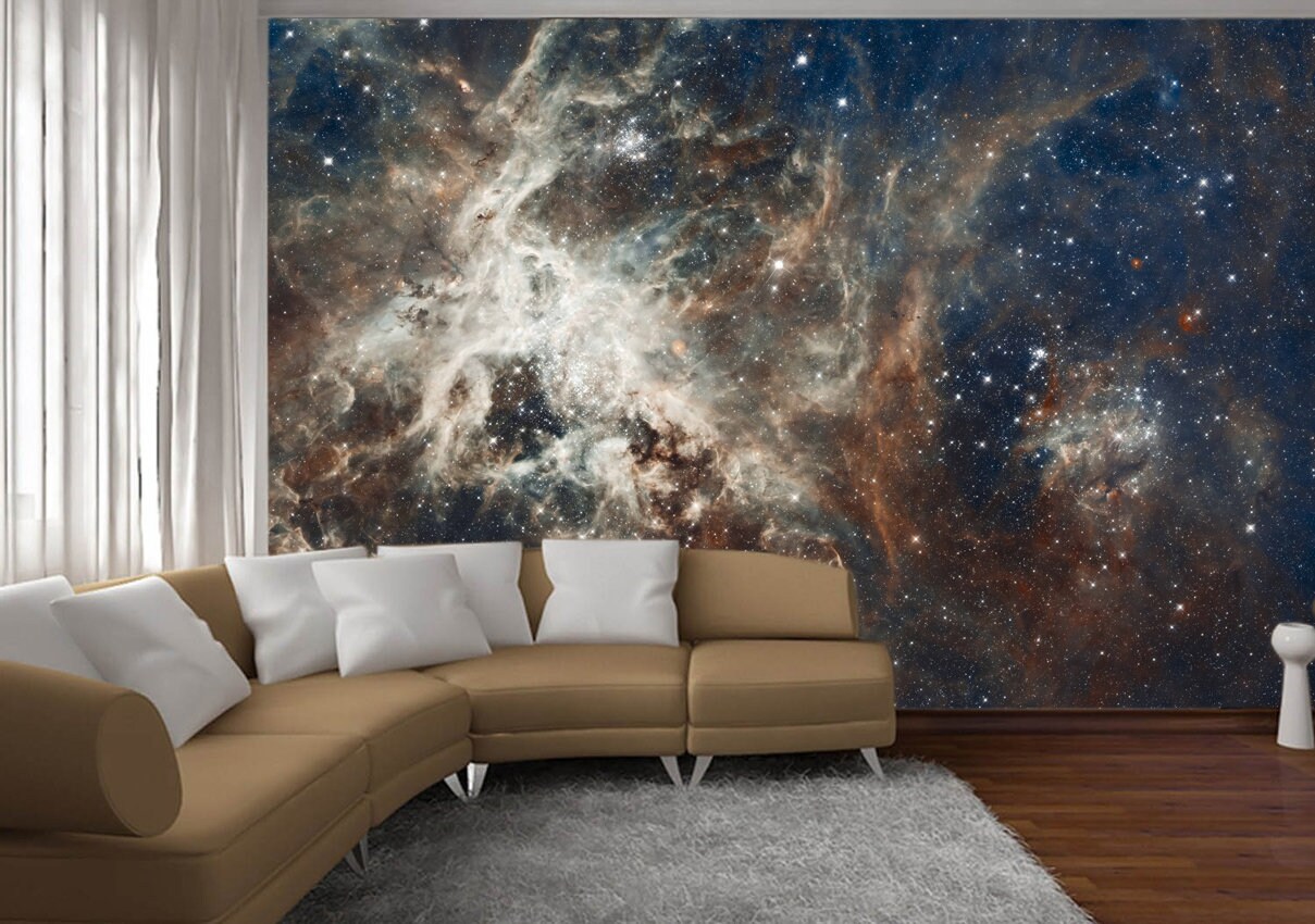 Galaxy Wallpaper Milky Way Print Peel and Stick Self Adhesive Modern ...
