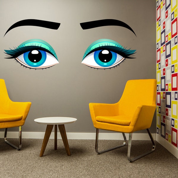 Eyelash Wall Decal Etsy