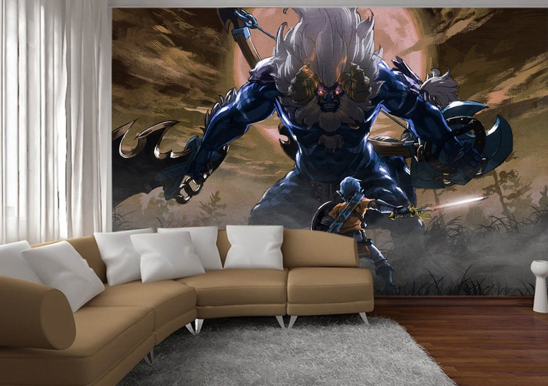 Legend of Zelda Wallpaper Hyrule Map Print Breath of the Wild Peel and