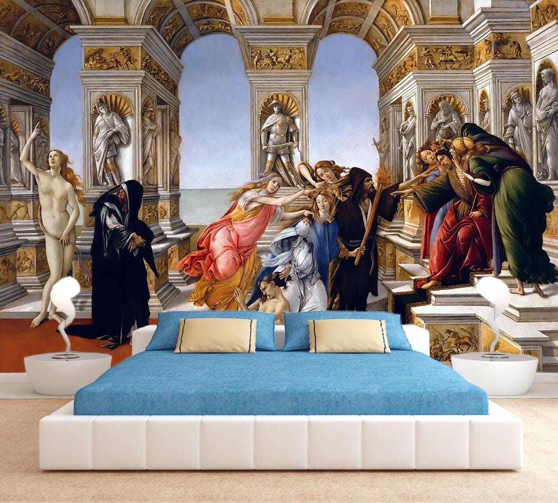Renaissance Classic Art Wallpaper Allegorical Wall Mural Italian ...