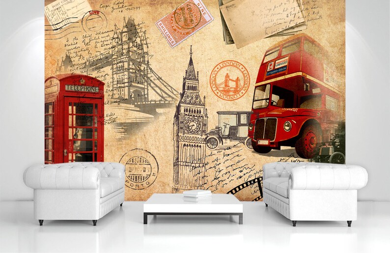 London Wall Mural Tower Bridge Print Great Britain Mural Etsy