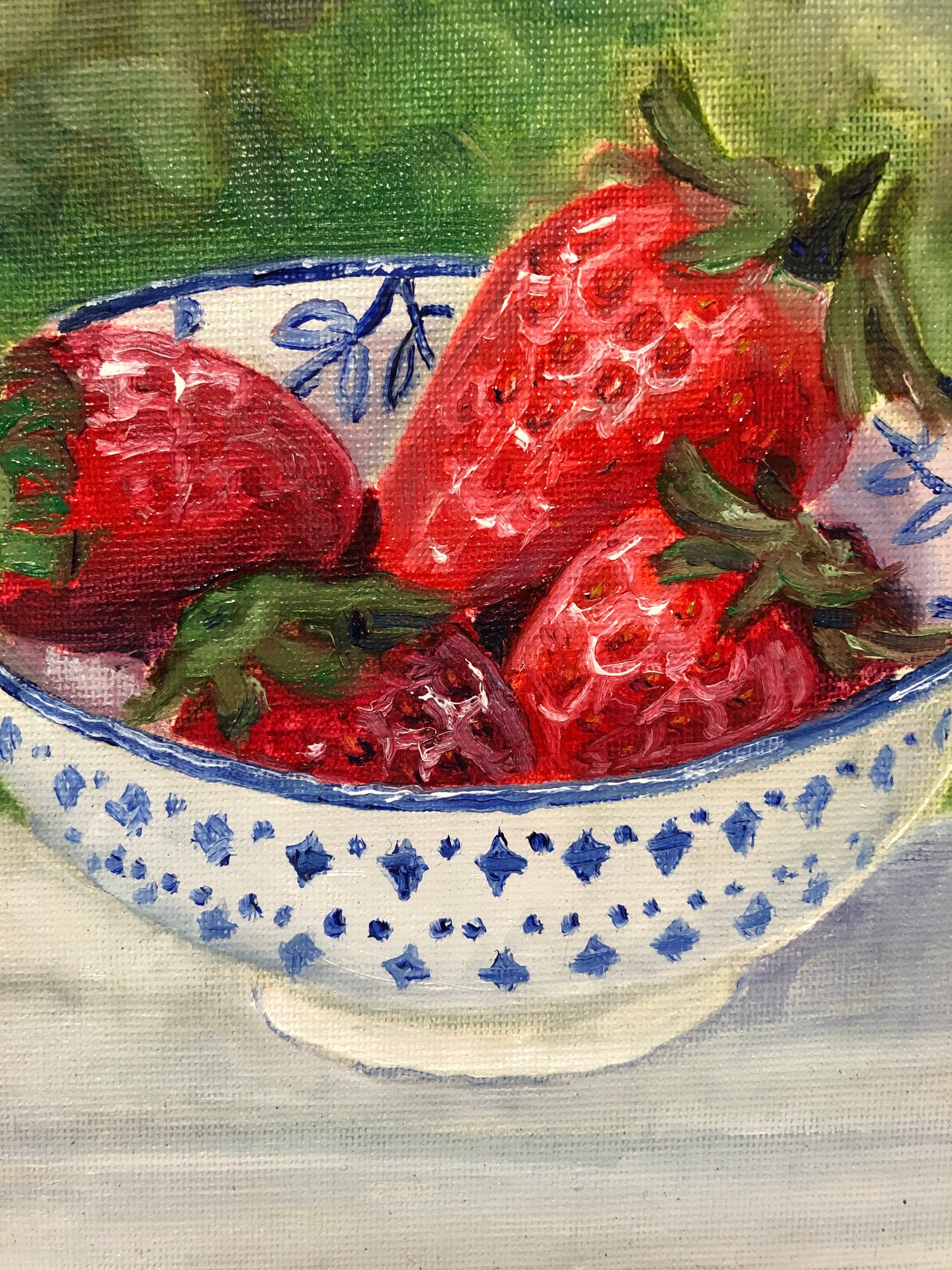 Strawberries Painting Fruit Original Art Small Oil Painting Etsy