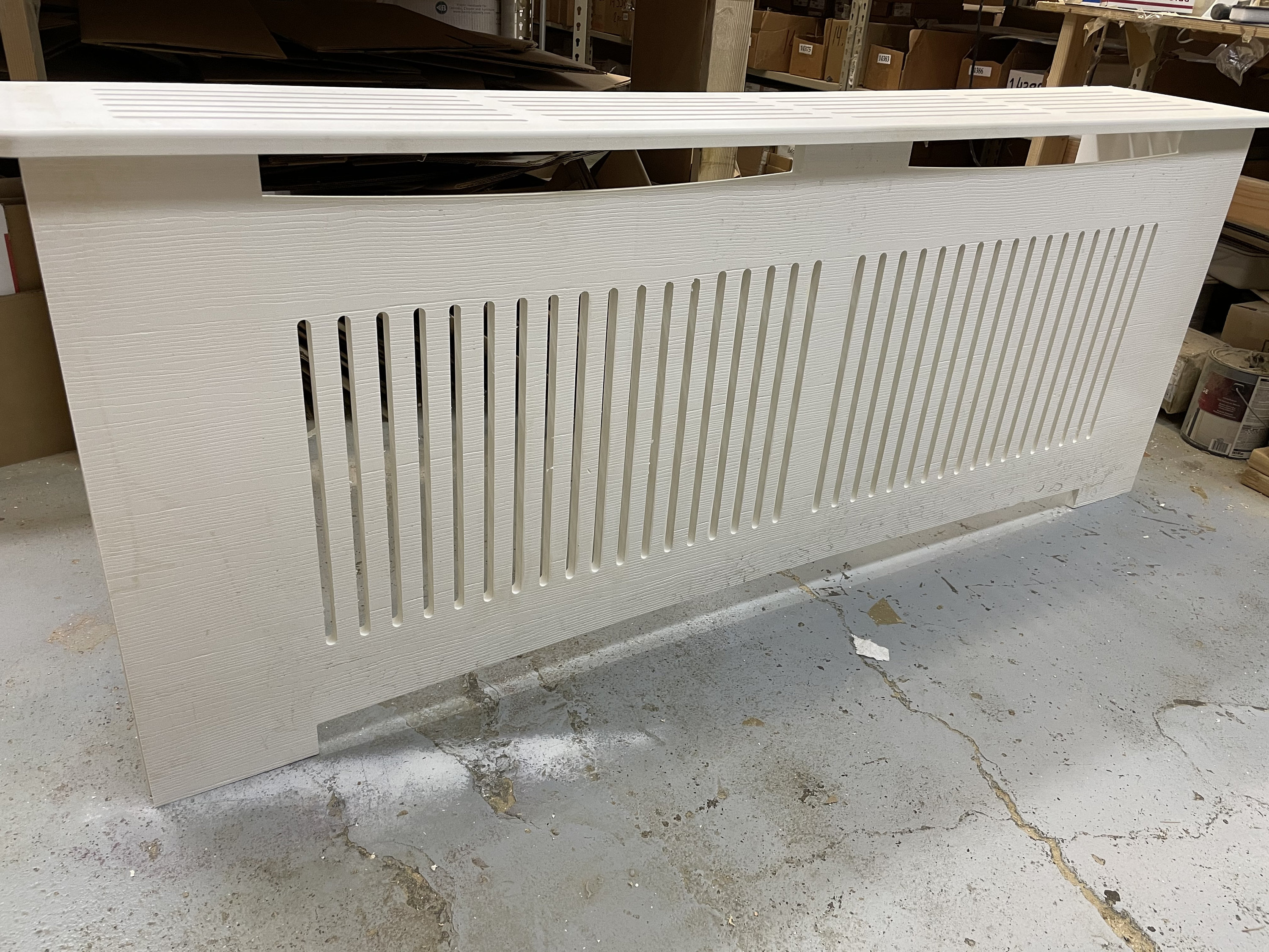 Vinyl Radiator Covers Modern White PVC Radiator Cover: Custom Size 5