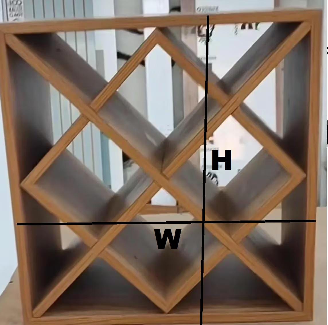 Modular Yarn Storage Rack, Unfinished Birch Plywood Single Cross ...