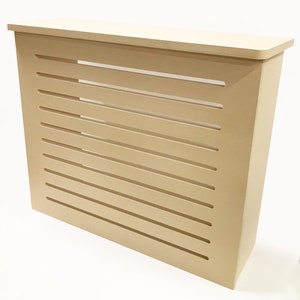MDF Radiator Cover - MD6  - Unfinished - 9" Depth, You choose Sizes.Add baseboard cutouts,Add Vents on Top etc....