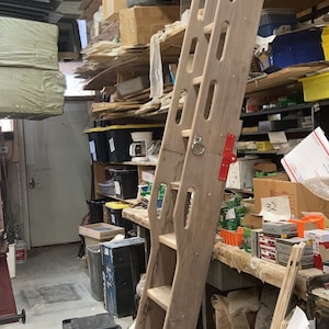 Heavy Duty 1.5&quot; Thick Wood Foldable Pull Out Attic Ladder,Unfinished, Choose Size and material. &quot;FOLDING Elephant&quot;