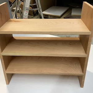 Custom Poplar Wood Shoe Ladder, Shoes Stand, Shoe rack shelf Organizer  , 11" inches Deep  “Shurik”. 3/4" Unfinished Solid Wood 12D Angle