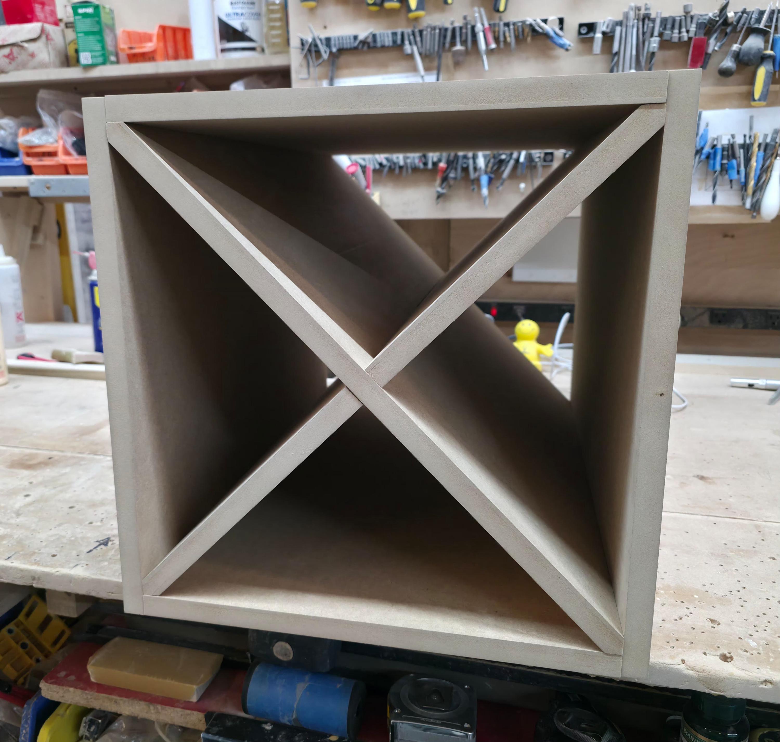 Modular Yarn Storage Rack, Unfinished Birch Plywood Single Cross ...