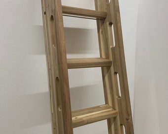 Heavy Duty 1.5" Birch Wood Library, Attic, Bunk Bed,12D angle Furniture Ladder,Unfinished, Choose Size and material " Elephant MD2".16”wide