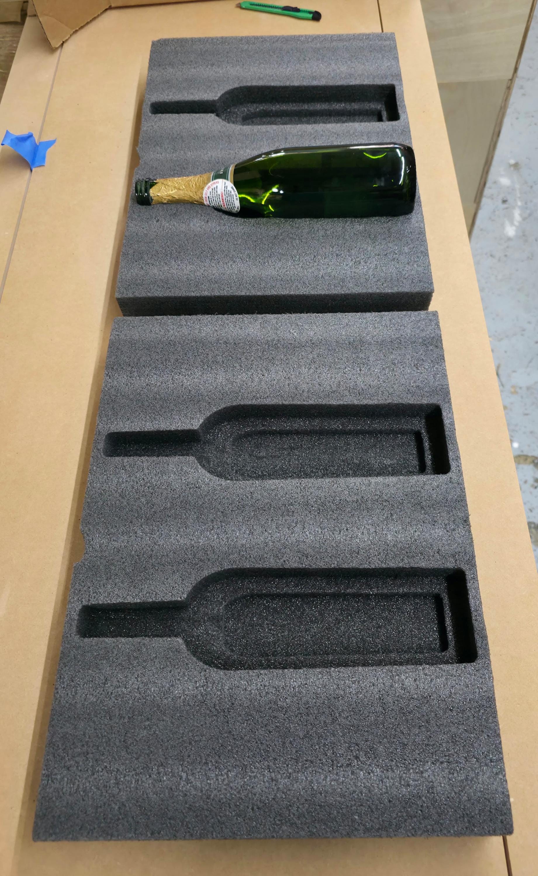Wine Shipping Box, 2 Sets Wine Bottle Shipping Boxes With EPS Foam Protective Single Wine Case Corrugated Box For Moving Safety Shipping Of Glass Bottles 4 9 X 4 9 X 15 Inch - View #2