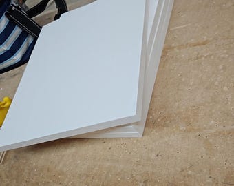 One PVC board with wooden grain on one side custom made, choose direction of grain , 3/4" Thick, Unfinished edges, white
