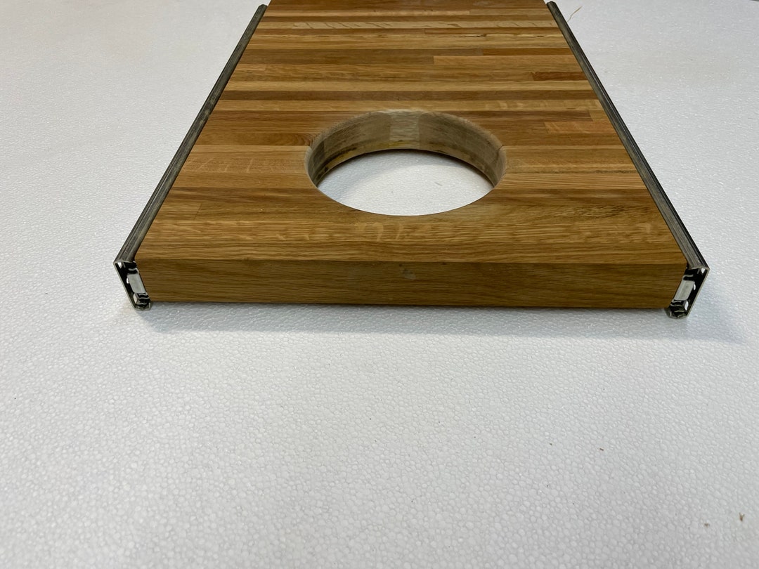 Slide Out Pull Out Birch Butcher Block Cutting Board, Soft Close Slides ...