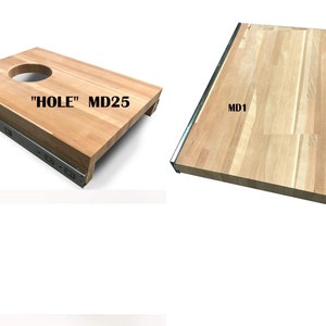 Slide Out Pull Out Birch Butcher Block Cutting Board, Soft Close Slides , 1.5” THICK,Custom Size Model “RV” Choose Size , Model, Slides