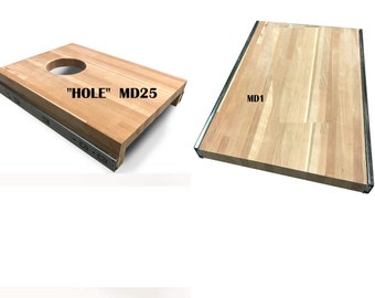 Slide Out Pull Out Birch Butcher Block Cutting Board, Soft Close Slides , 1.5” THICK,Custom Size Model “RV” Choose Size , Model, Slides