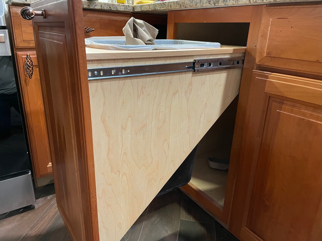 Wooden Top Mount Trash Waste Pull Out Frame 