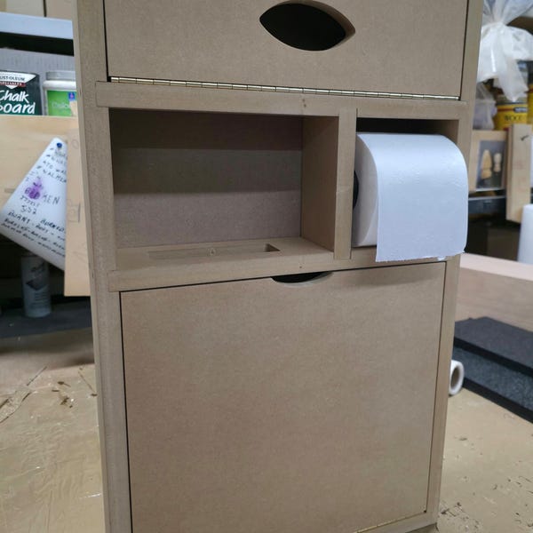 Unfinished MDF Recessed Bathroom Cabinet - 4 Section, 3.5"D - Unassembled