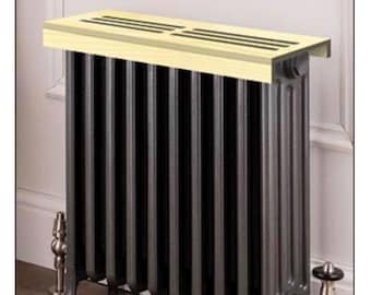 Solid Wood 3/4" Radiator Top Vent Register Cover, Choose Size, Unfinished Pine, Upgrade to Mahogany Cherry Teak Walnut Oak, MD1, 2sided, 4”H