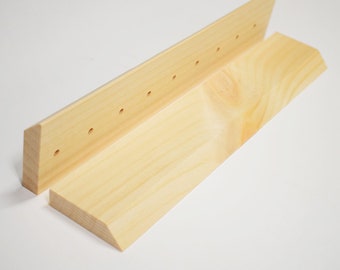 1" Thick Wooden Hanging French Cleat Set, Custom sizes welcome, Complete set. 200lb