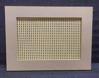 Not Vented Shaker Vinyl Rattan Unfinished MDF "CHARM" Cabinet Door or Drawer Front, Replacement Cabinet door. Choose Size, Optional Hinges