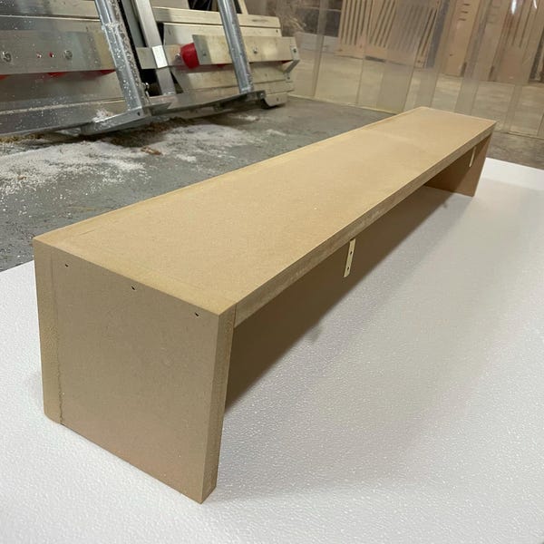 Unfinished MDF Cornice Pelmet KIT 4boards For Windows, Choose Size, Custom sizes OK, Sold by Outside size,Hardware Included. 4"Deep, MD3