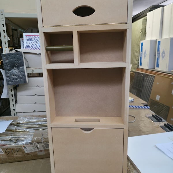 Bathroom Recessed Cabinet "Betty4", Unfinished MDF, 4 Sections,closed back, Unassembled,3.5"Deep toilet storage,Custom sizes additional cost