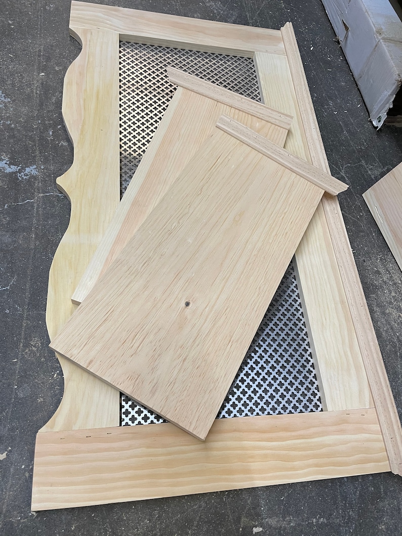 Solid Wood Poplar Pine or Oak Cherry Maple Radiator Cover KIT MD25 ...