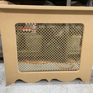 MDF Radiator Cover MD25 " BirdCage " Unfinished - 9"+ Depth, Custom Sizes welcome free within listed.Wood available .