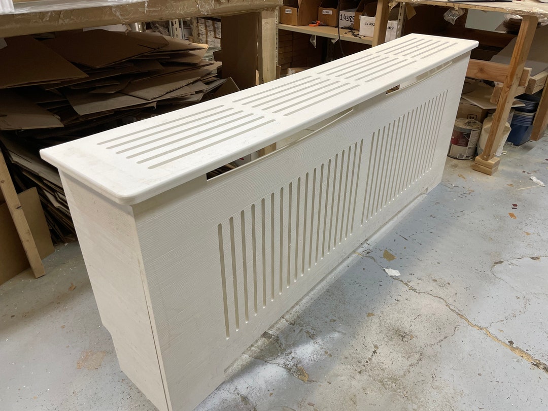 Modern White PVC Radiator Cover: Custom Size 5