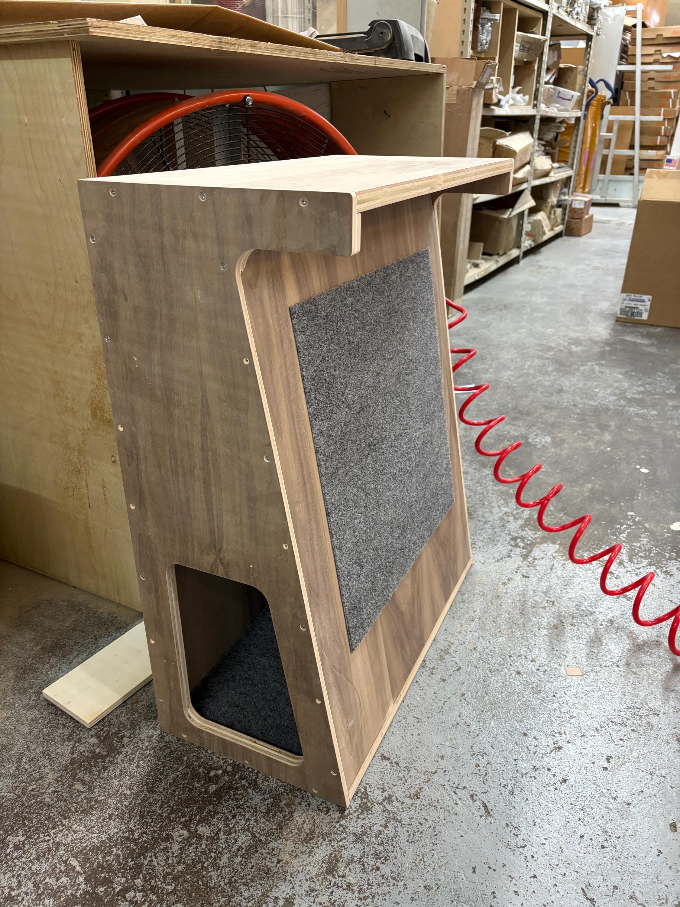 Unfinished Plywood Cat House Scratcher Table “cataclysm”, Choose Your ...