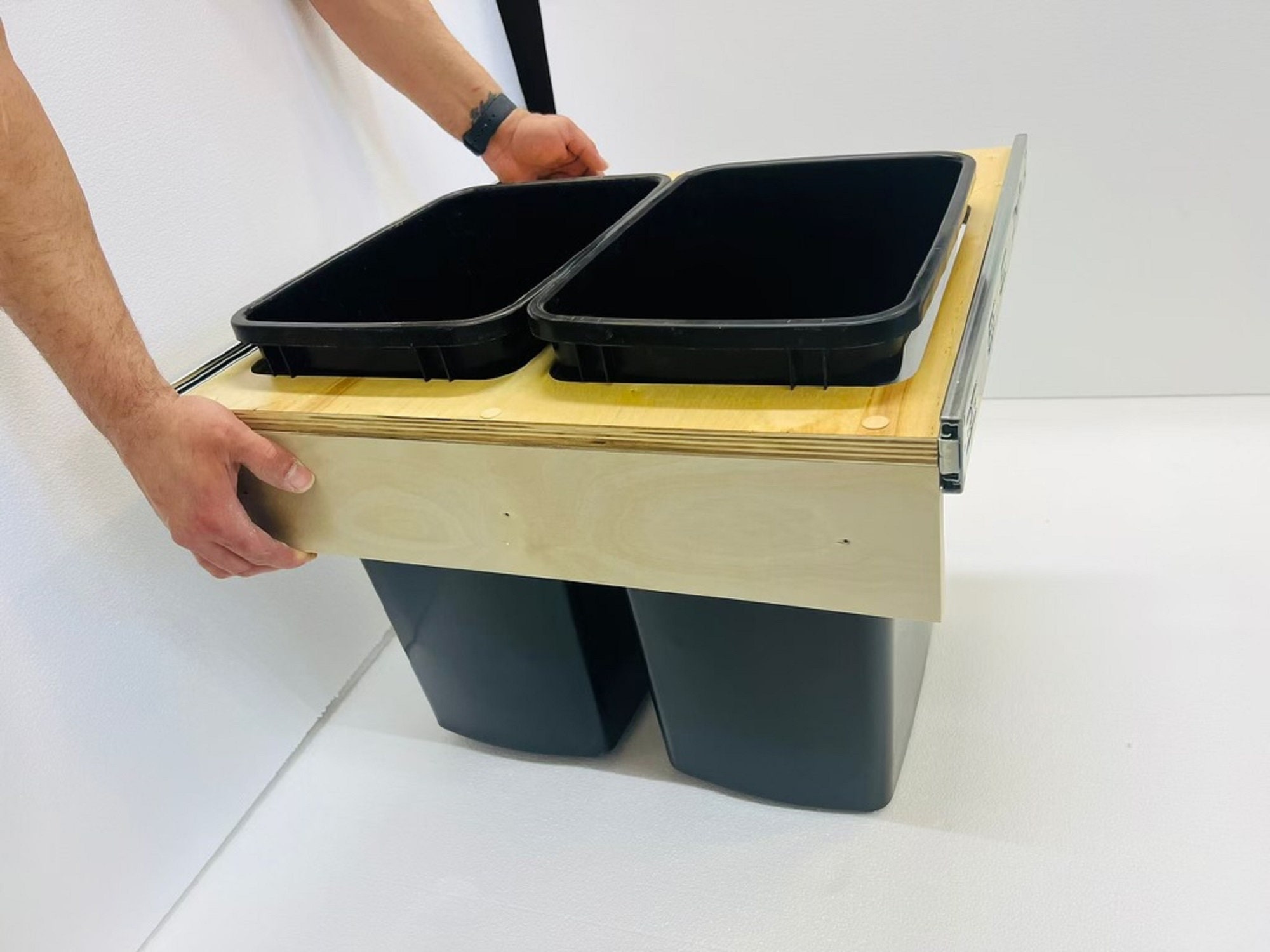 Pull Out Block Butcher Block Pull Out With Cabinet Trash Can Pull Out for Your Cabinet ...
