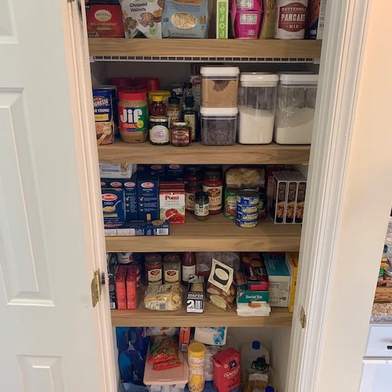 Rustic Pantry Makeover with Adhesive Shelf Liner