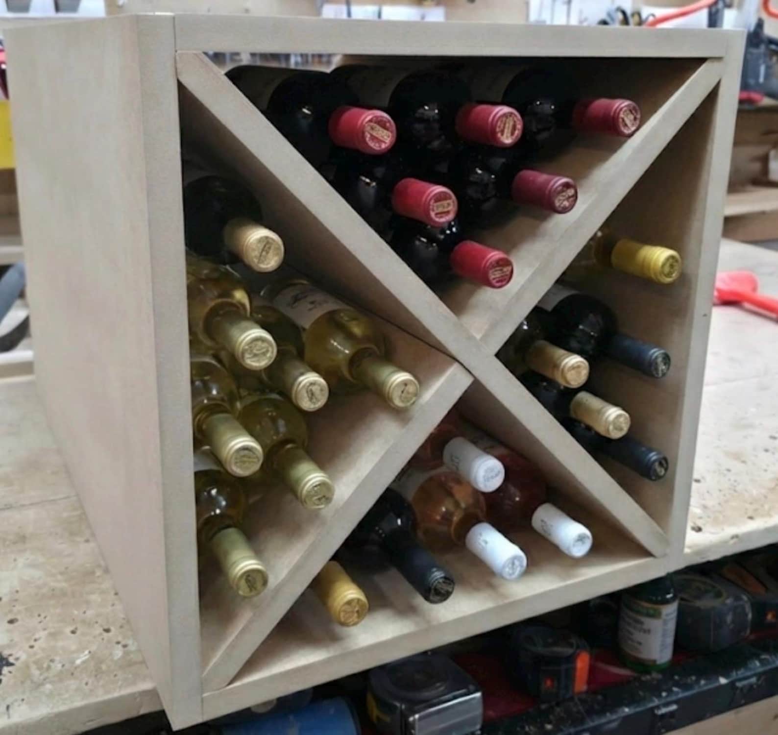 Bottle Modular Wine Rack "slashmulti", Stackable Wine Storage Cube for ...