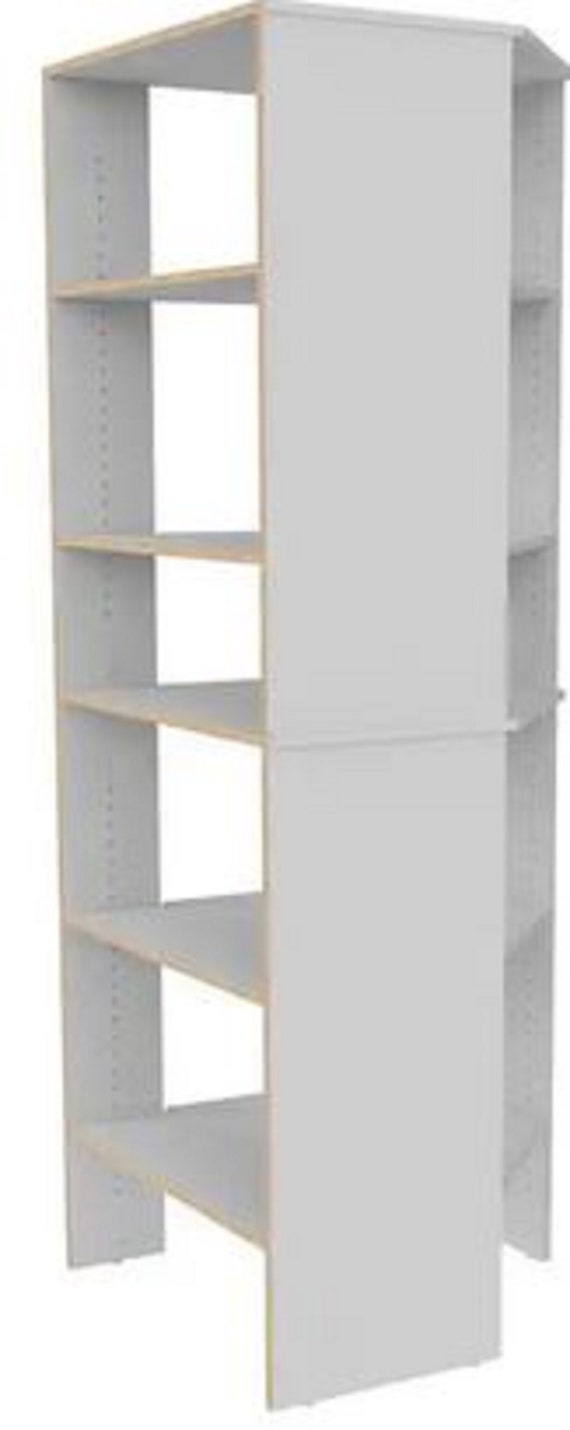 Closet Corner Storage Unit Kit Shelves 3/4thickmelamine 