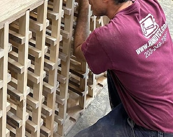 Bottle Wine Rack Organizer Storage Rack, Choose SIZE. Unfinished Pine
